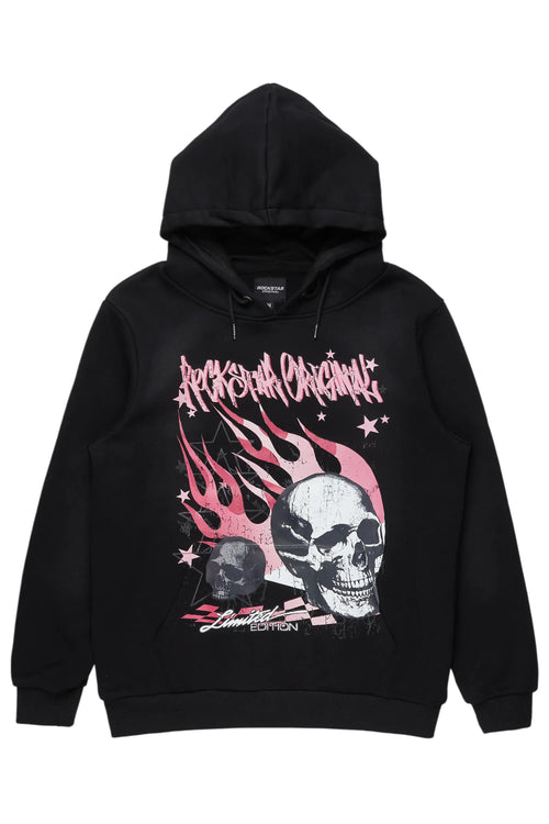 Anneso Black Graphic Hoodie - image 1