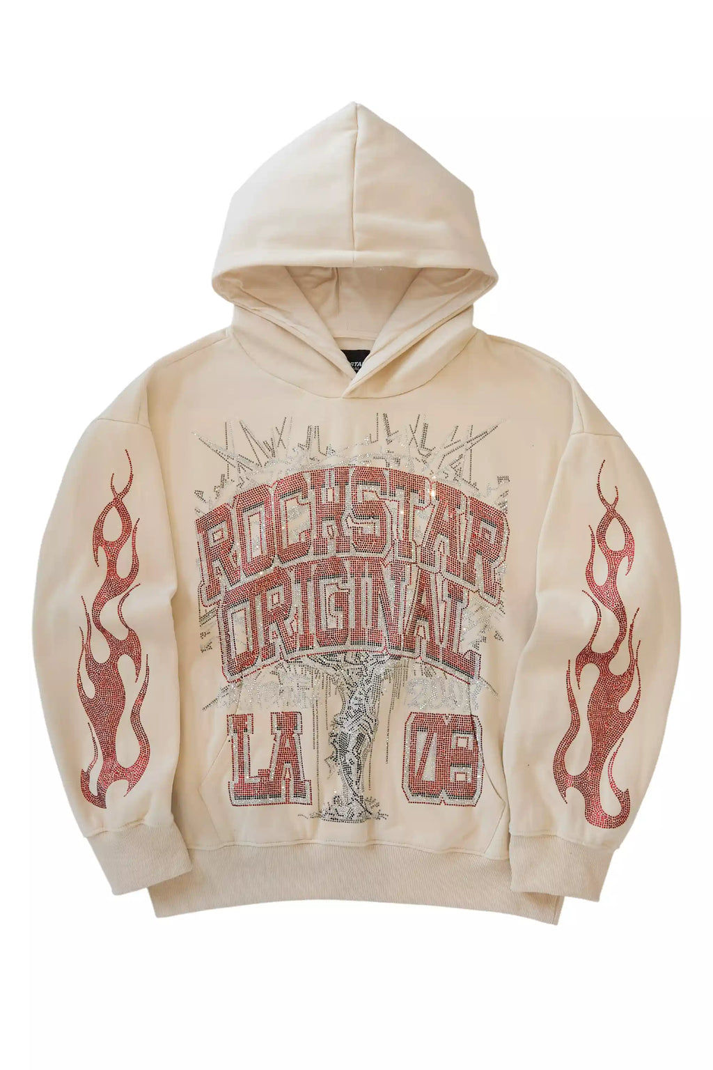 Oryn Beige Rhinestone Oversized Hoodie - image 2
