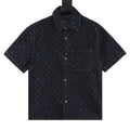 Louis Vuitton LV Monogram Denim Short-Sleeve Shirt