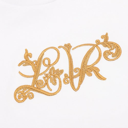 Louis Vuitton Floral Monogram Signature Embroidered Short Sleeve T-Shirt
