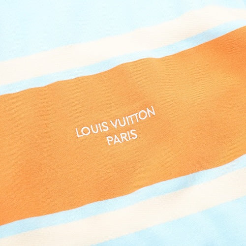 Louis Vuitton Orange & Blue Striped Short Sleeve T-Shirt