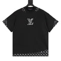Louis Vuitton Leather Badge LV Logo Embroidered Short-Sleeve T-Shirt