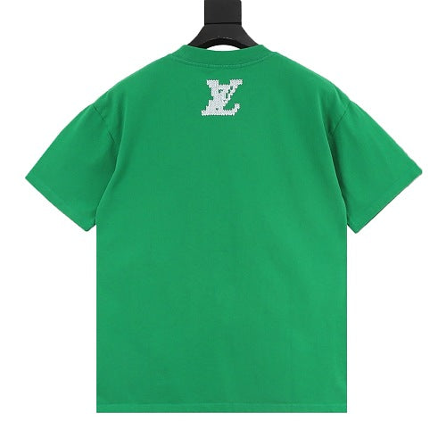Louis Vuitton 26SS Embroidered Letter Short Sleeve T-Shirt