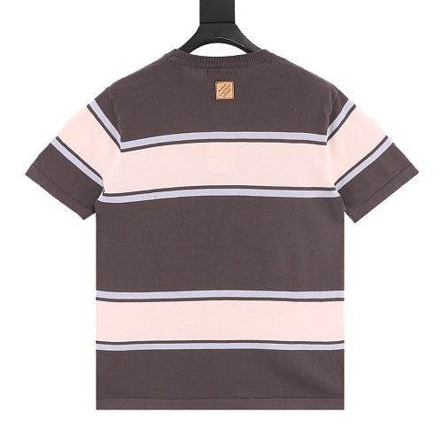 Louis Vuitton 26SS Colour-Block Stripe Knit Short-Sleeve T-Shirt