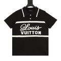 Louis Vuitton Striped Signature Jacquard Knit Polo Shirt