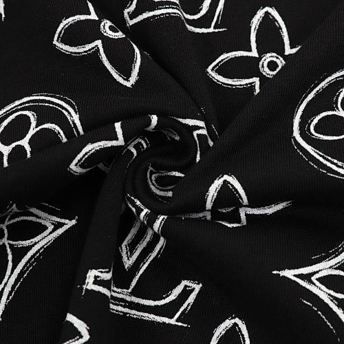 Louis Vuitton Allover Sketch Logo Print Short Sleeve T-Shirt