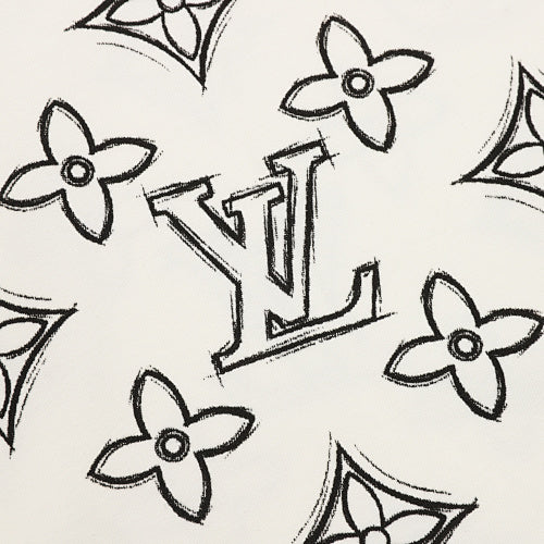 Louis Vuitton Allover Sketch Logo Print Short Sleeve T-Shirt